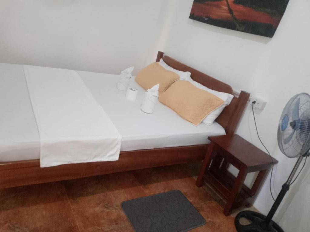 Postel nebo postele na pokoji v ubytování Jeno Tourist Inn