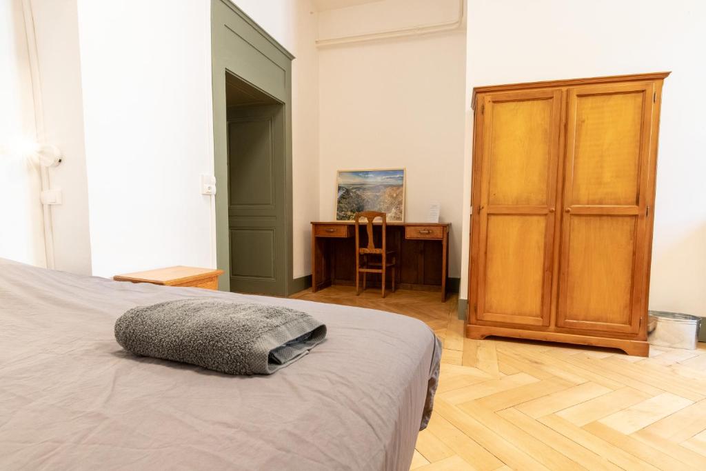Postel nebo postele na pokoji v ubytování Monastère du Val de Consolation