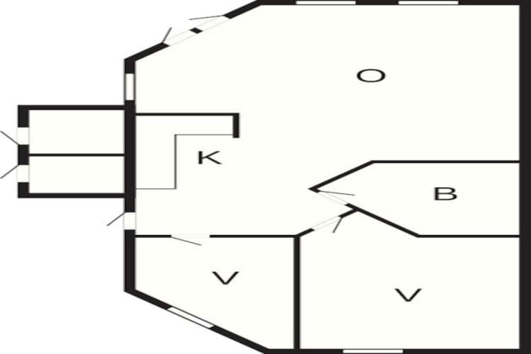 Plan piętra w obiekcie 5 person holiday home on a holiday park in Bogense