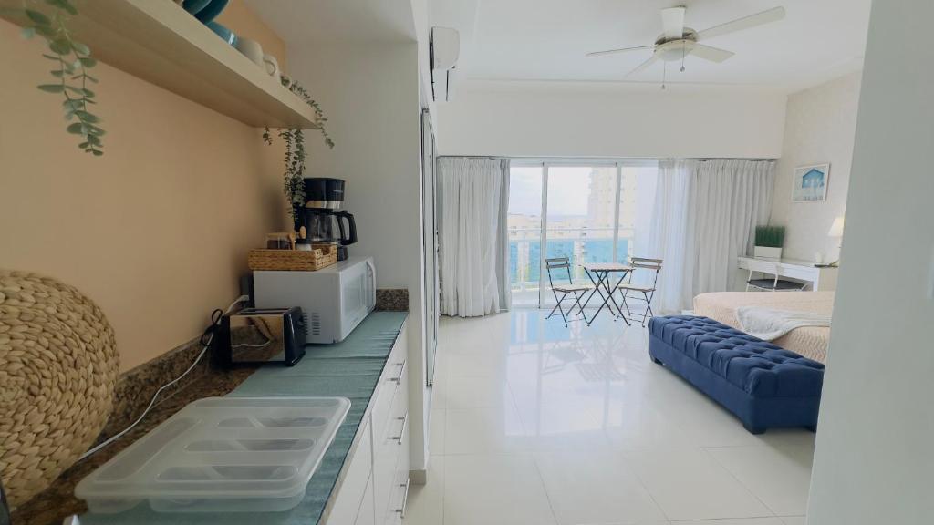 Postel nebo postele na pokoji v ubytování Elegante Aqua Marine Apartamento Juan Dolio