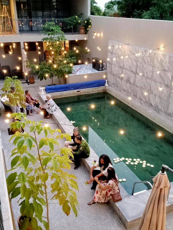 Bazén v ubytování Hotel Casa Nativa Ajijic nebo v jeho okolí