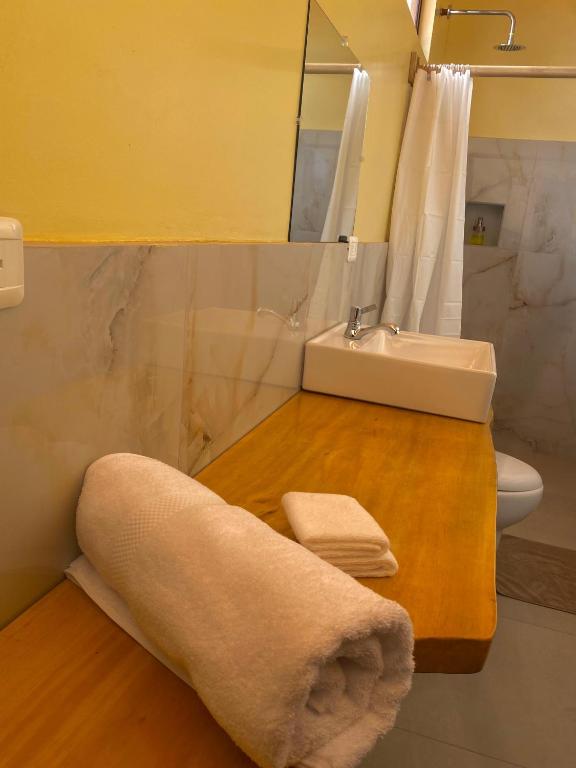 Koupelna v ubytování Inti Amanta Lodge