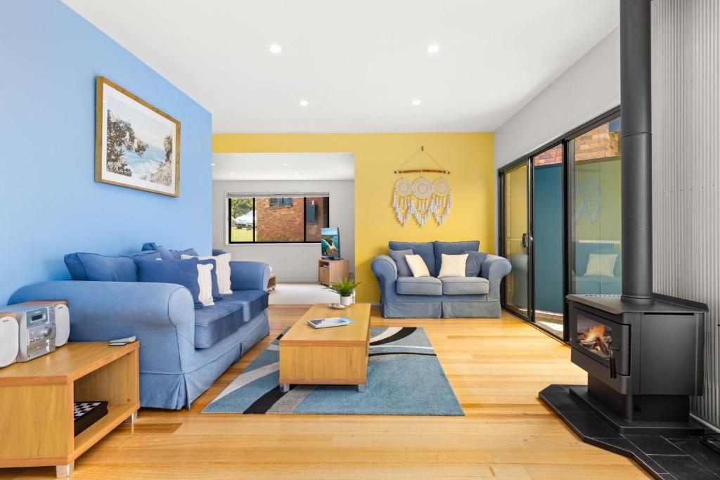 Posezení v ubytování Blue Point House by Experience Jervis Bay