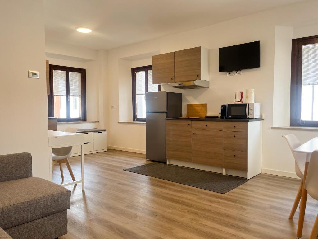 Η κουζίνα ή μικρή κουζίνα στο Al Campanile Suite