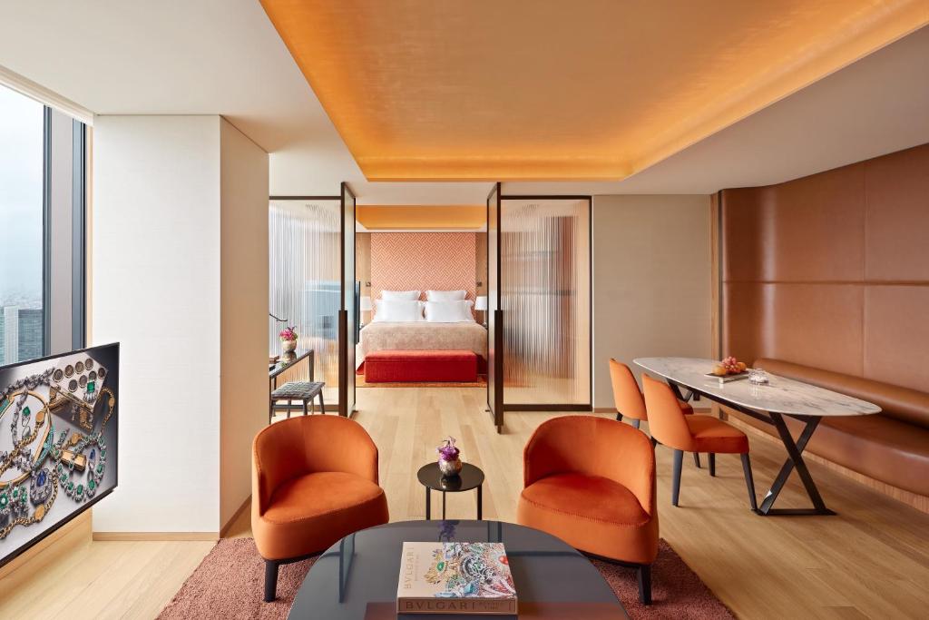 Posezení v ubytování Bvlgari Hotel Tokyo