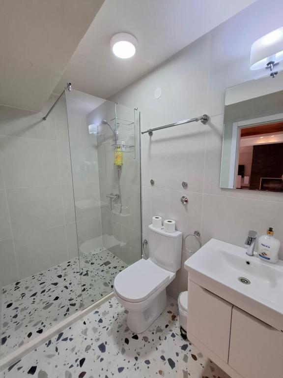 Koupelna v ubytování Filip Deluxe Rooms