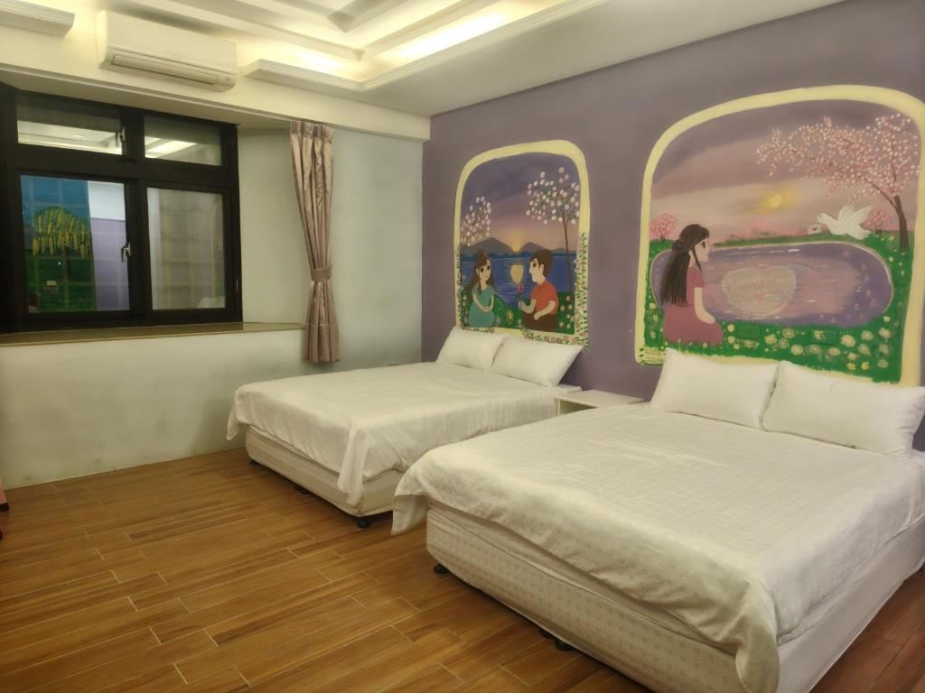 Postel nebo postele na pokoji v ubytování Xinyuanbao Shangshi Homestay