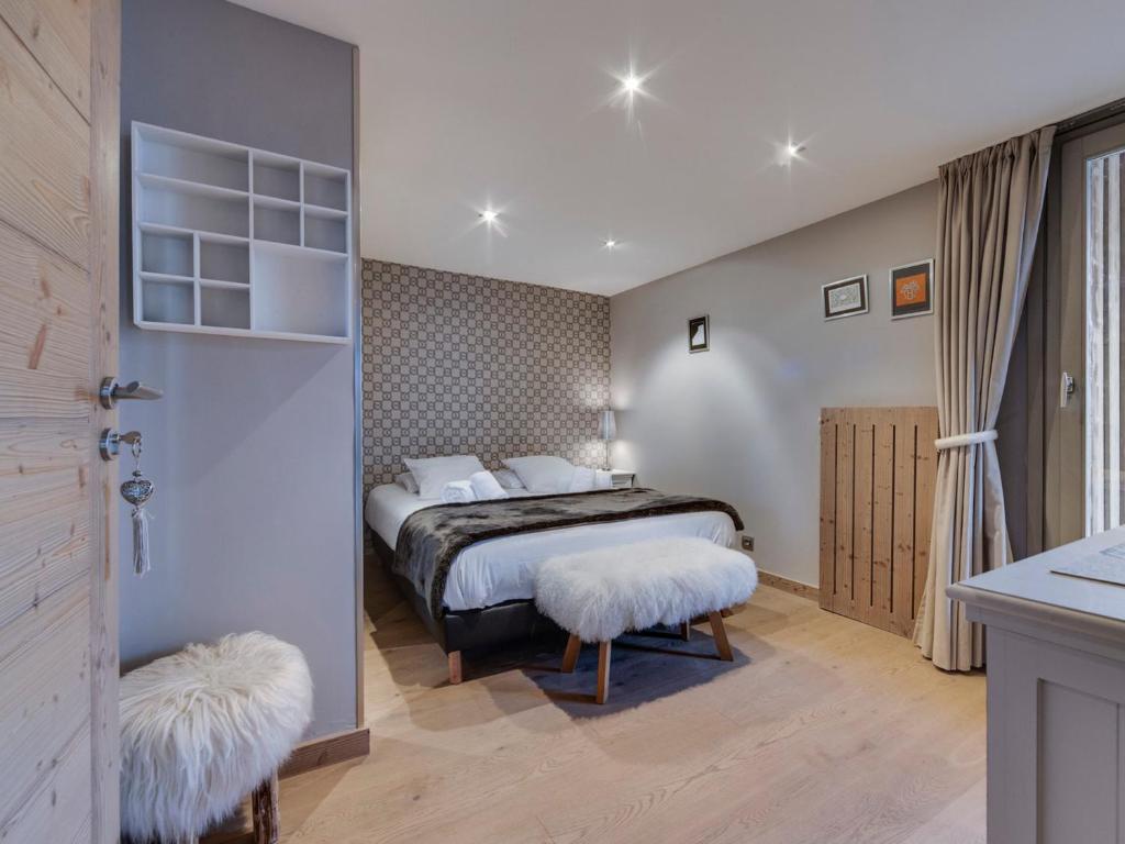 Posteľ alebo postele v izbe v ubytovaní Appartement spacieux, 4 chambres, 8 personnes, WiFi, Tignes le Lac - FR-1-641-15