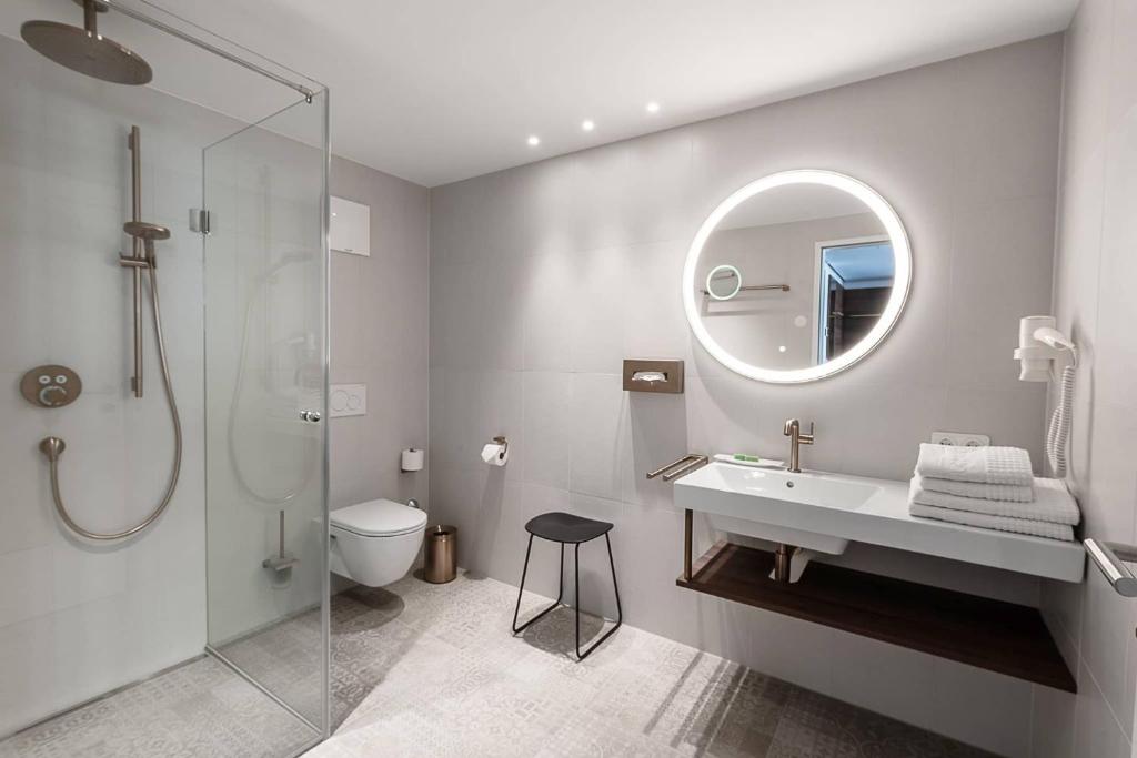 Koupelna v ubytování Hotel Mondschein