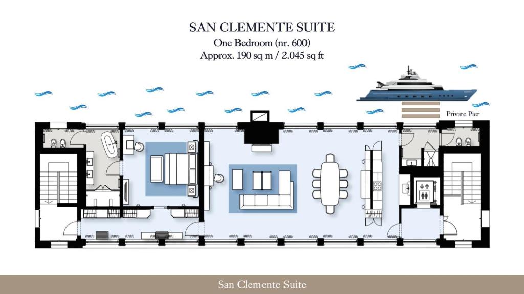 Půdorys ubytování San Clemente Palace, Venice - Managed by Mandarin Oriental