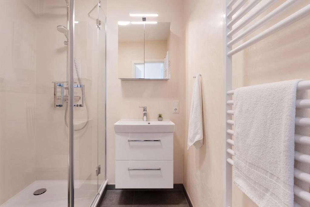 Koupelna v ubytování Driftberg 1 Wohnung 121