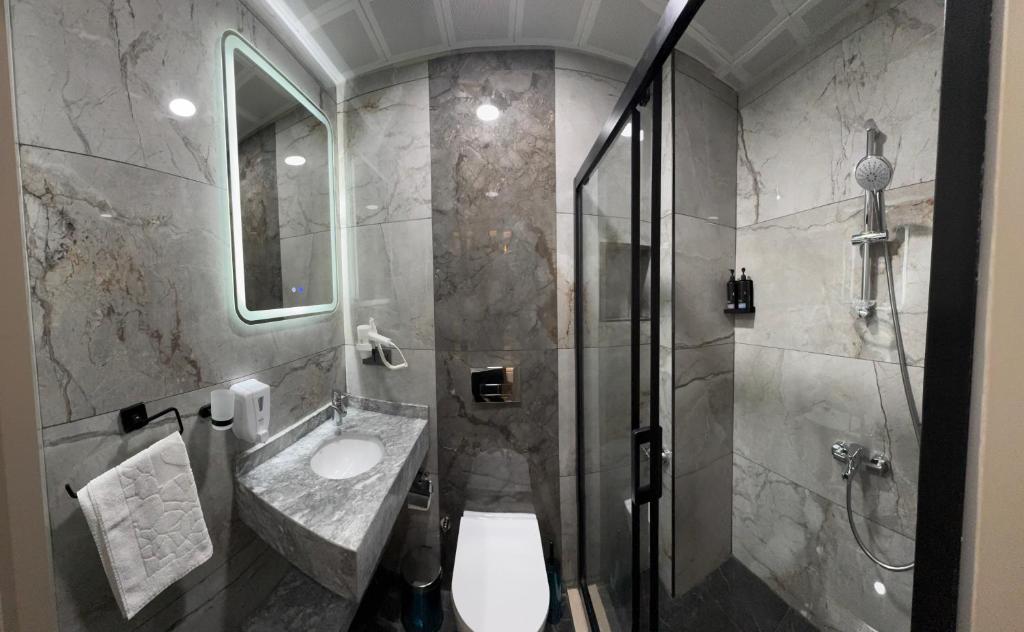 Koupelna v ubytování Best Nobel Hotel