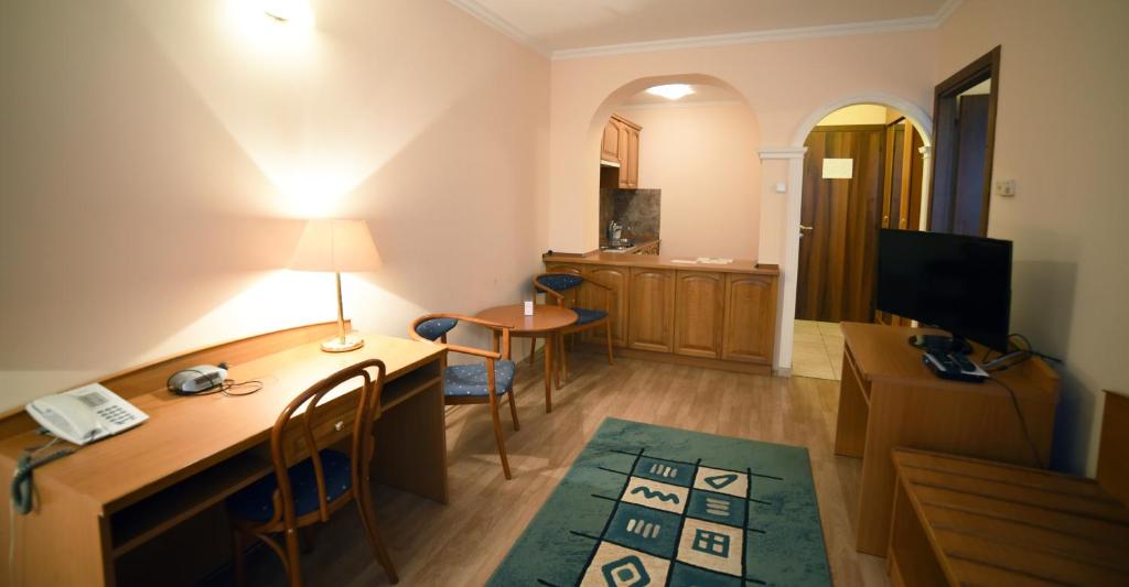 TV a/nebo společenská místnost v ubytování Hotel Pannonia
