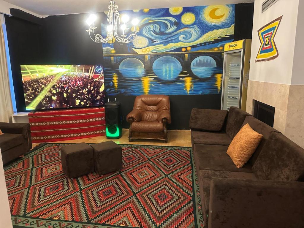 Posezení v ubytování ihostelTR