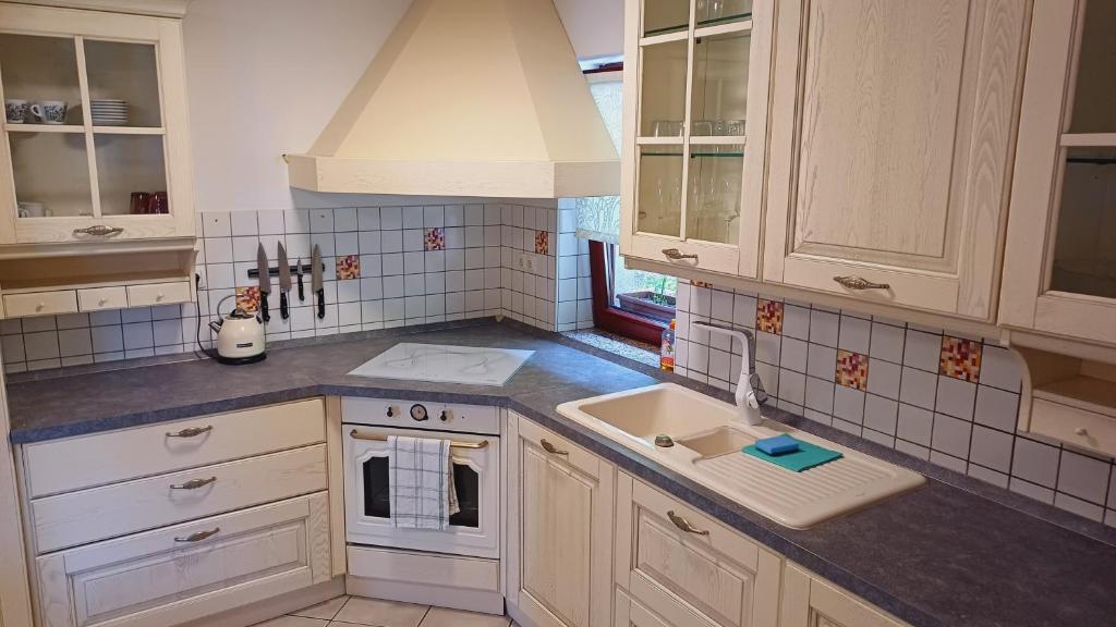 Kuchyň nebo kuchyňský kout v ubytování Apartments Planina pod Sumikom