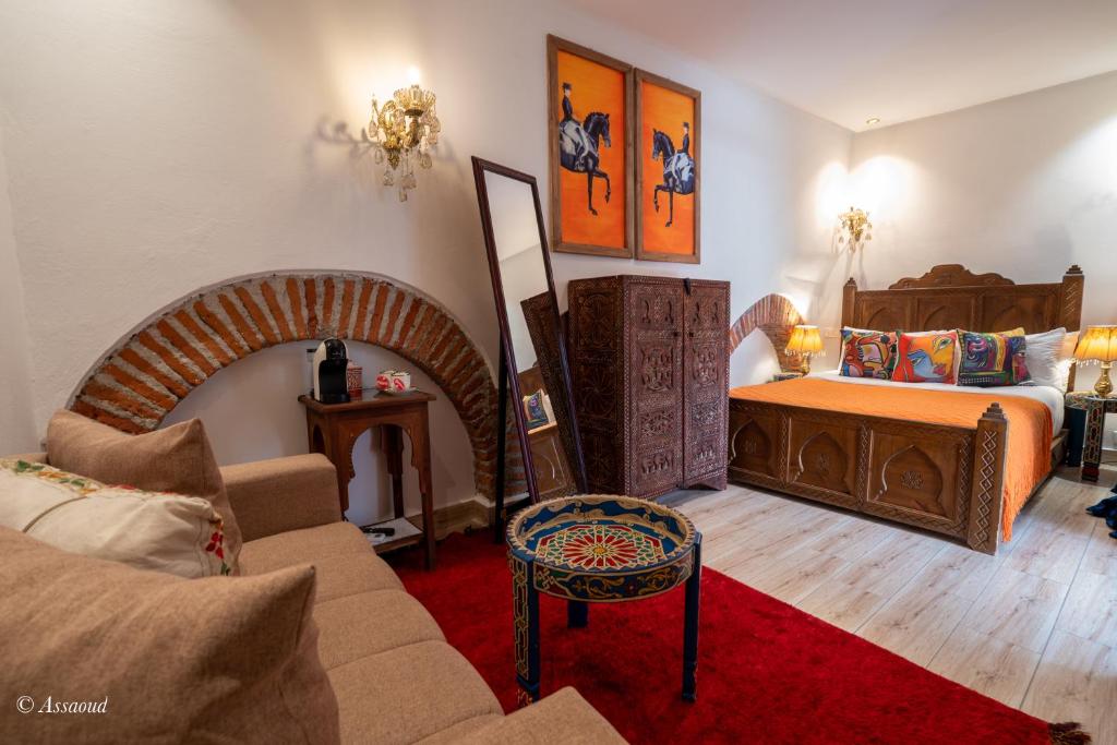 Posezení v ubytování Riad dar chama