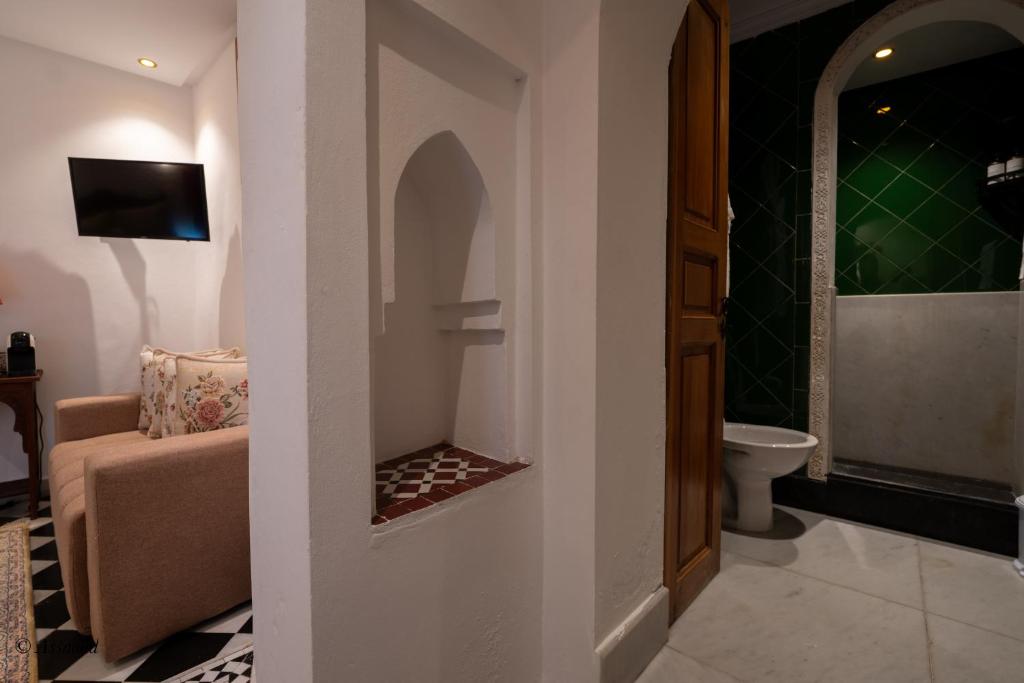 Koupelna v ubytování Riad dar chama