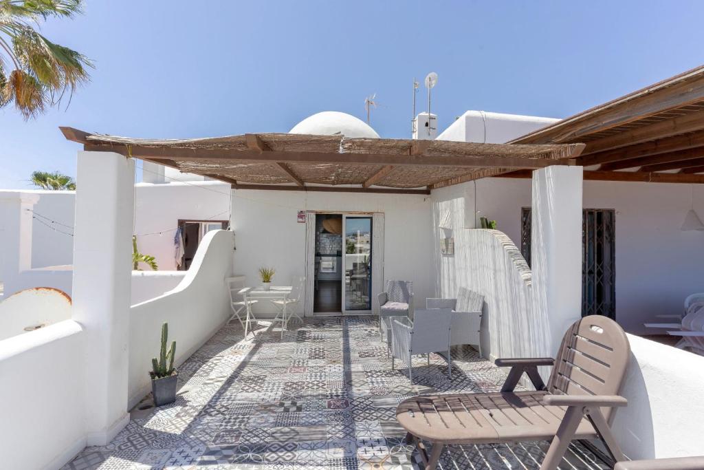 Balkon lub taras w obiekcie NEPTUNITO: Primera línea con Piscina