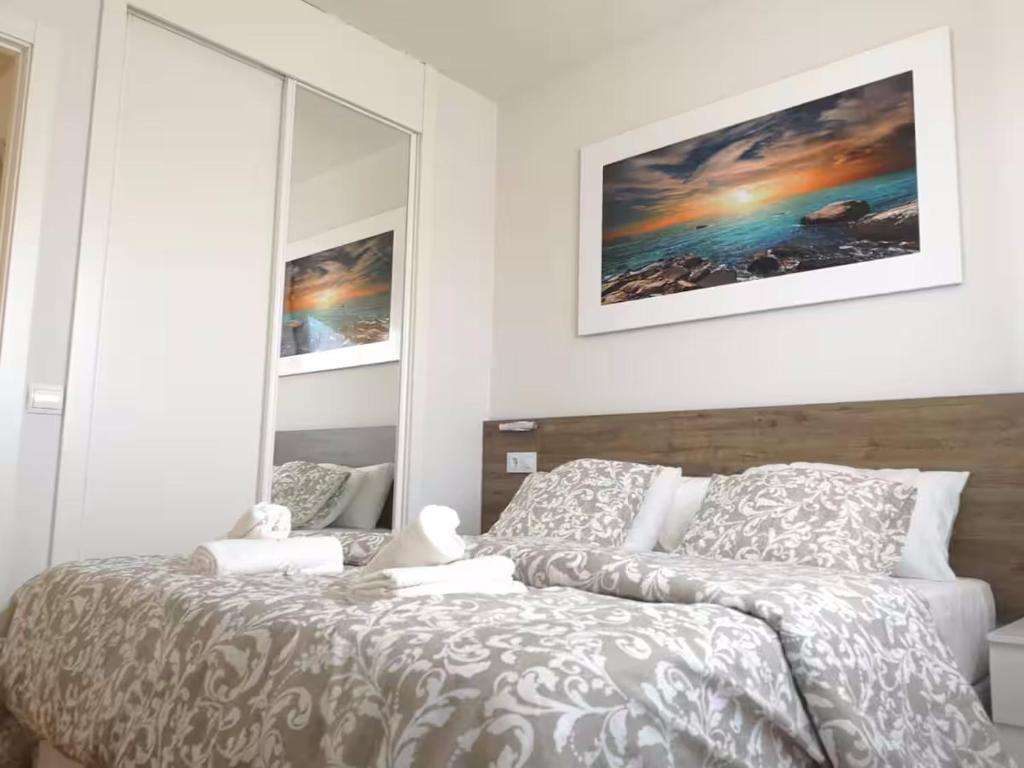Katil atau katil-katil dalam bilik di Apartamento Plenilunio Suite 4C1
