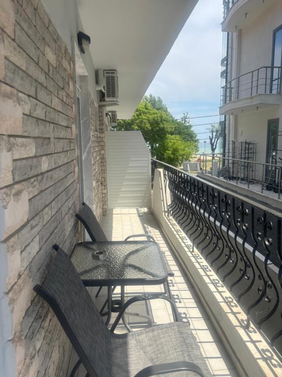 Balkón nebo terasa v ubytování Indigo sea view rooms