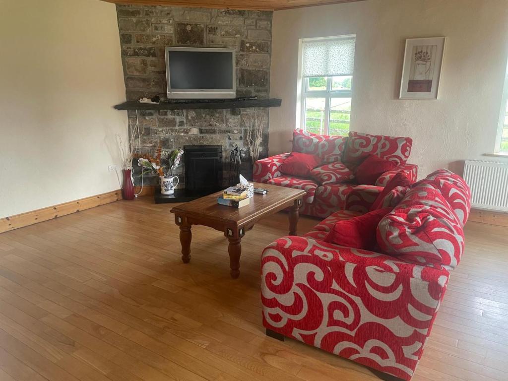TV a/nebo společenská místnost v ubytování Katy Kellys Countryside Self Catering Cottage