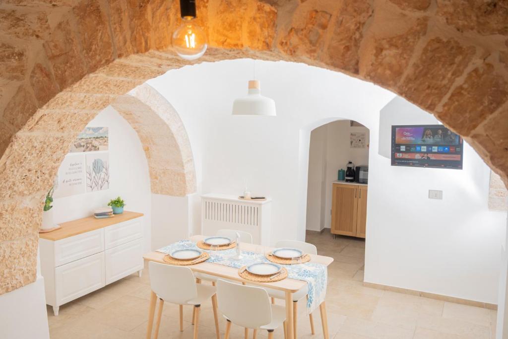 Kuchyň nebo kuchyňský kout v ubytování Trullo Pietra Cannella