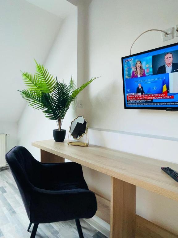 TV a/nebo společenská místnost v ubytování Casa Braneana