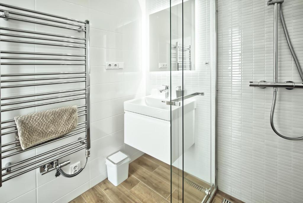 Koupelna v ubytování Apartmány VIENNA