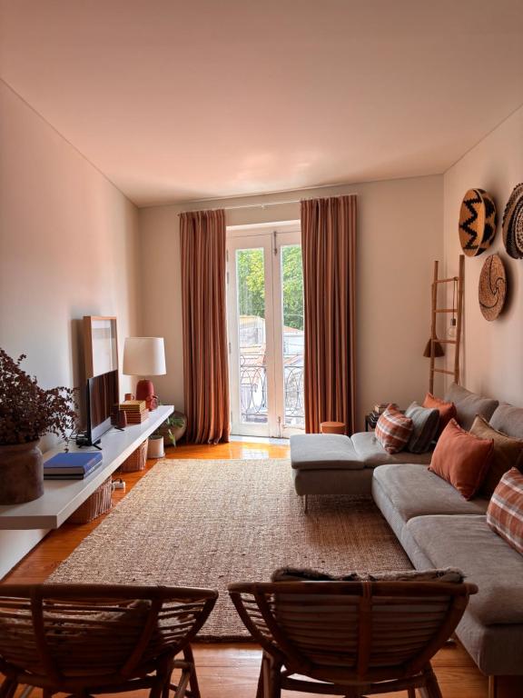 Χώρος καθιστικού στο Casa Castanha