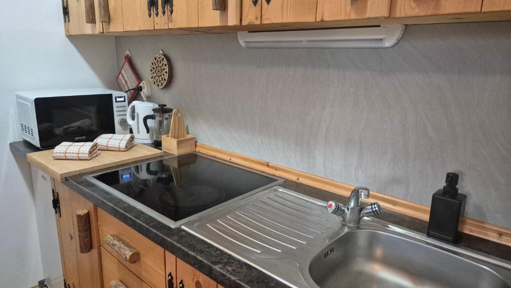 Kuchyň nebo kuchyňský kout v ubytování Apartments Čebelica