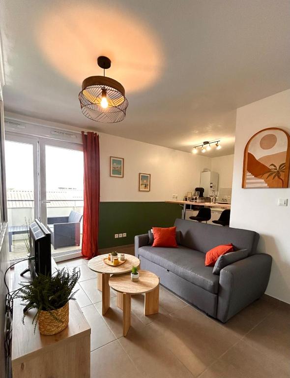 Et opholdsområde på Un cocon tout confort à La Rochelle - proche gare & plages