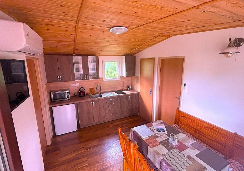 Kuchyň nebo kuchyňský kout v ubytování Domčeky Nesvady