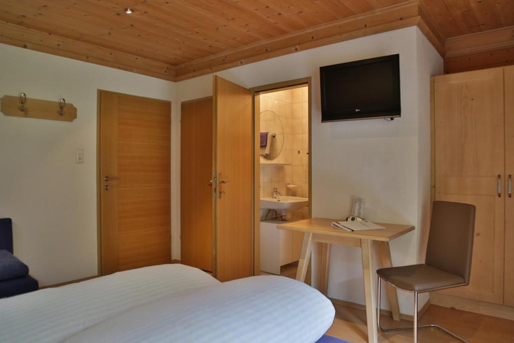 TV a/nebo společenská místnost v ubytování Hotel Stecher