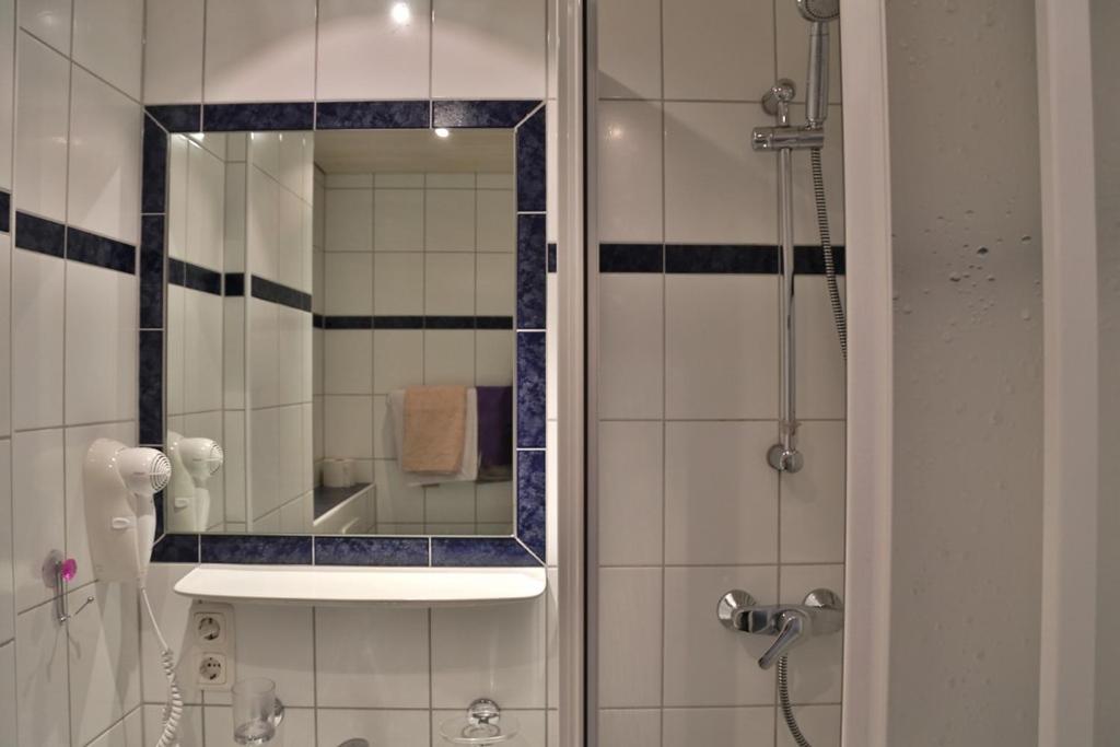 Koupelna v ubytování Hotel Stecher