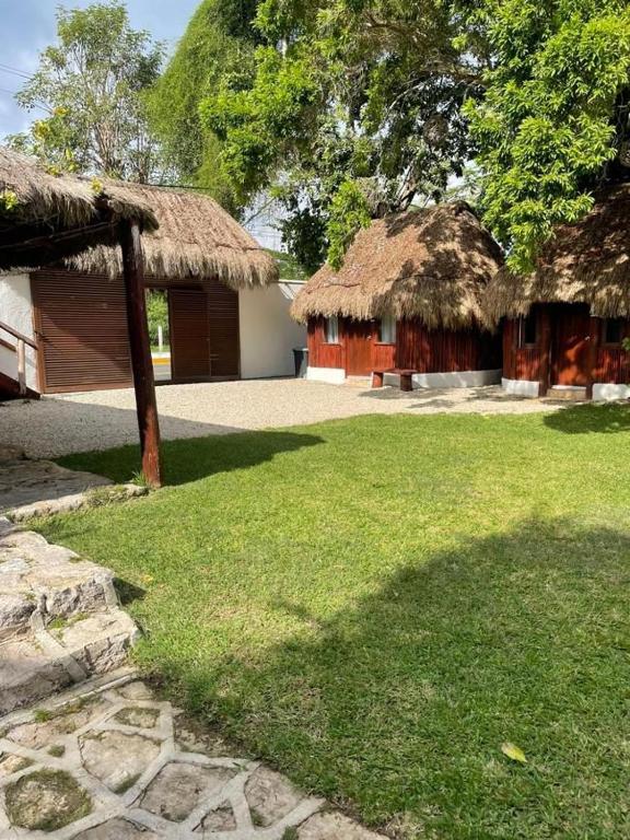 Zahrada ubytování Villas Tucan Bacalar Lagoon Front
