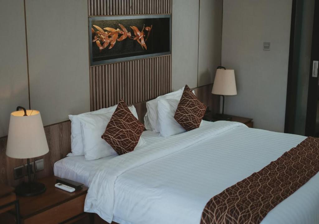 Postel nebo postele na pokoji v ubytování De Atlantiis Suites Near IGI Airport