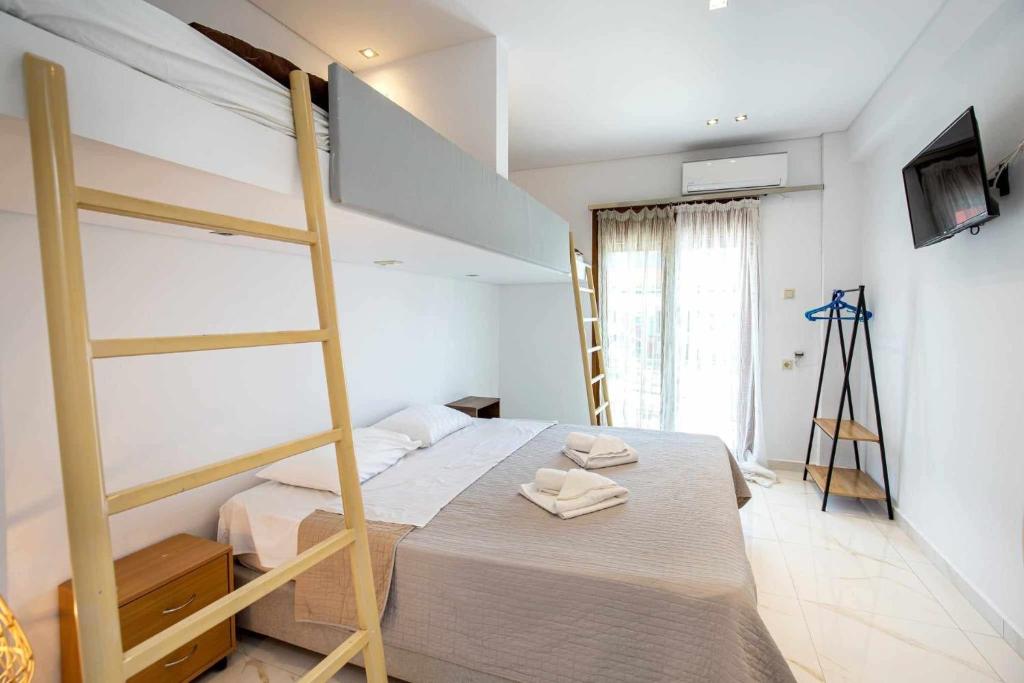 Postel nebo postele na pokoji v ubytování MaK Apartments