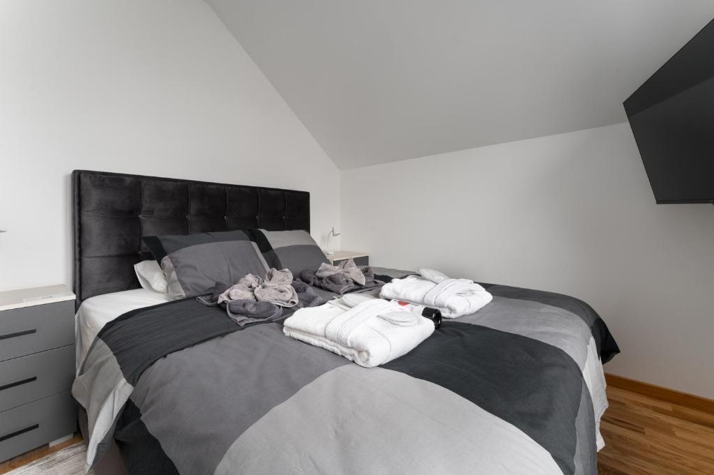 Postel nebo postele na pokoji v ubytování Vision apartmani Goč