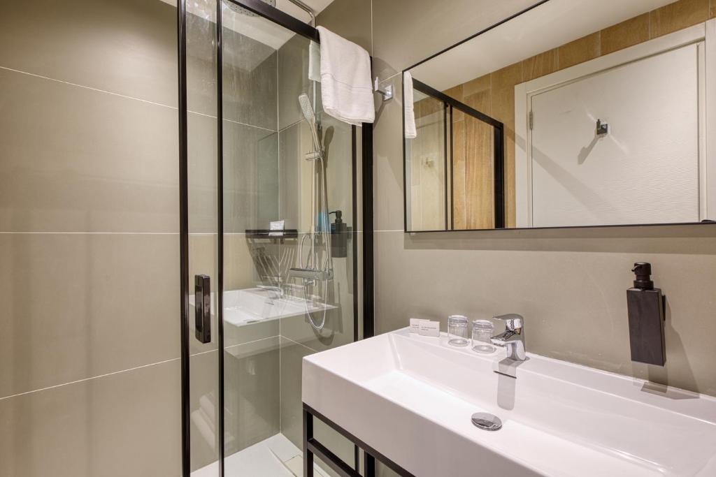 Koupelna v ubytování VITA Hotel