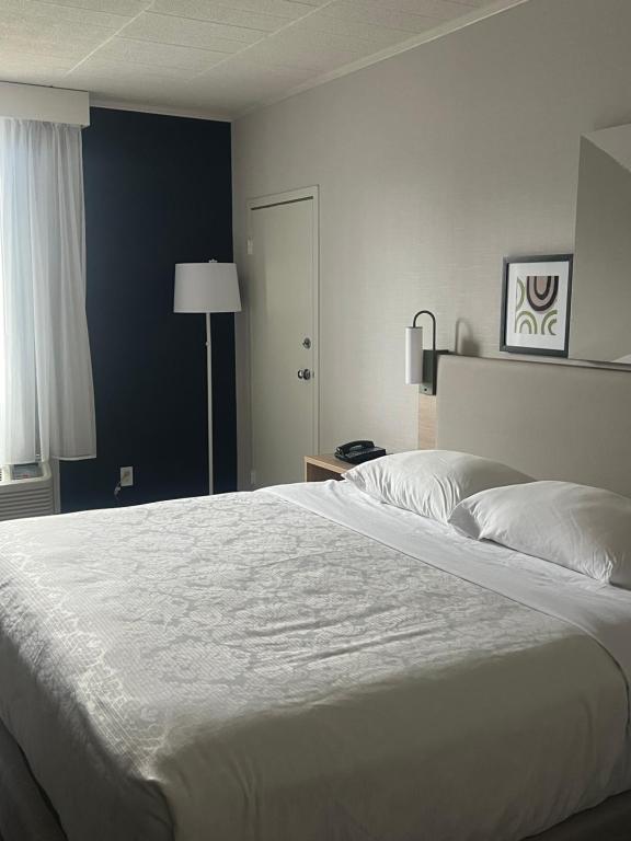 Postel nebo postele na pokoji v ubytování Lockport Hotel