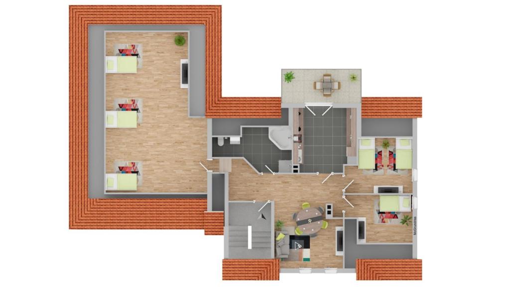 Půdorys ubytování Juno Living - Witten Apartmenthaus