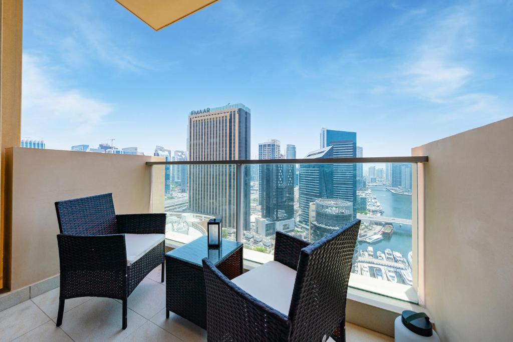 Balkón nebo terasa v ubytování Luxury Address Res DubaiMarina Studio3 Frank&Frank - 1910