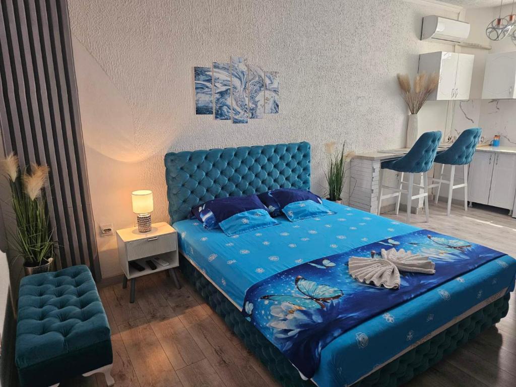 Postel nebo postele na pokoji v ubytování Stan u centru 1