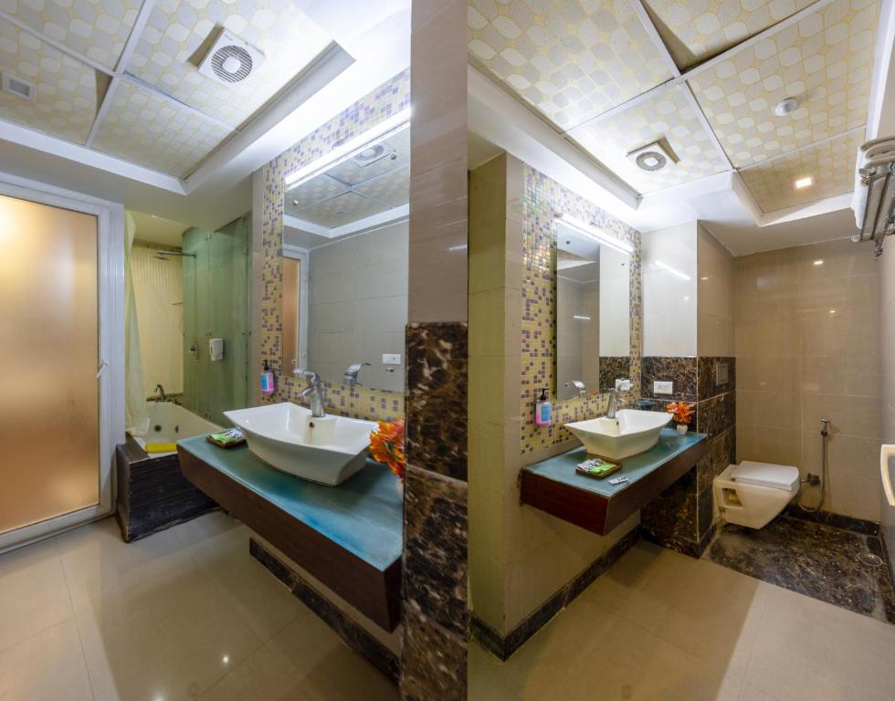 Koupelna v ubytování Hotel Palm Do'r # Walking Distance to New Delhi Station # Parking # Family Hotel # Customer's Choice Hotel # Top Rated Hotel