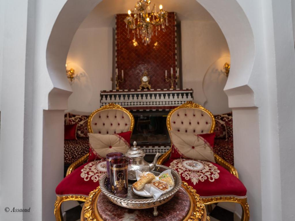 Posezení v ubytování Riad dar chama