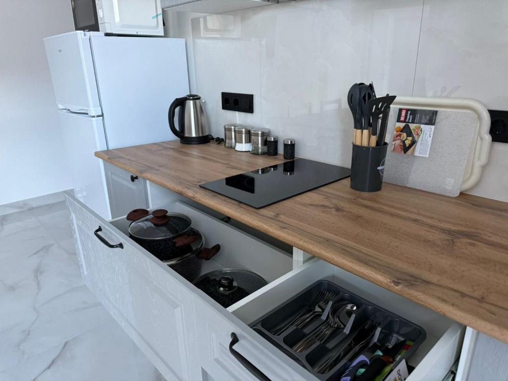 Kuchyň nebo kuchyňský kout v ubytování Memory Apart Hotel
