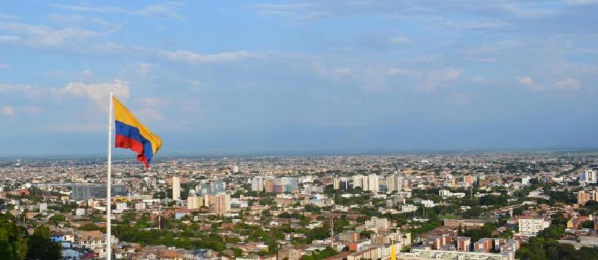 Γενική άποψη της πόλης Cali ή θέα της πόλης από  αυτή η παραθεριστική κατοικία