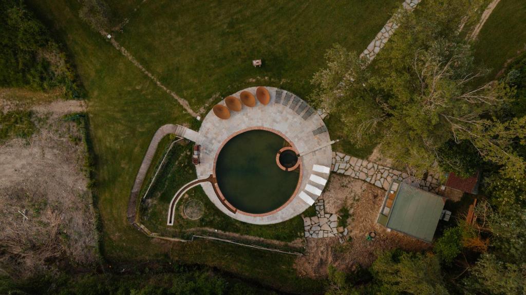Letecký snímek ubytování Podere la Piscina acqua calda RestArt