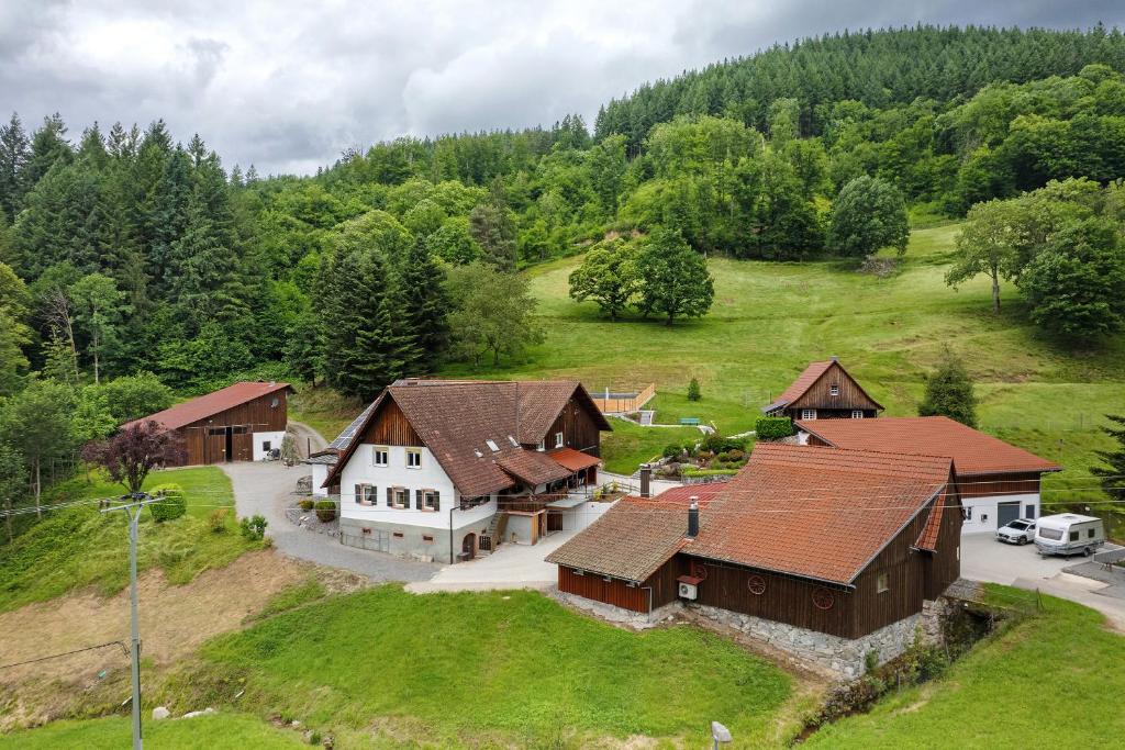 オールスバッハにあるFerienhof Huberの田地家の空見