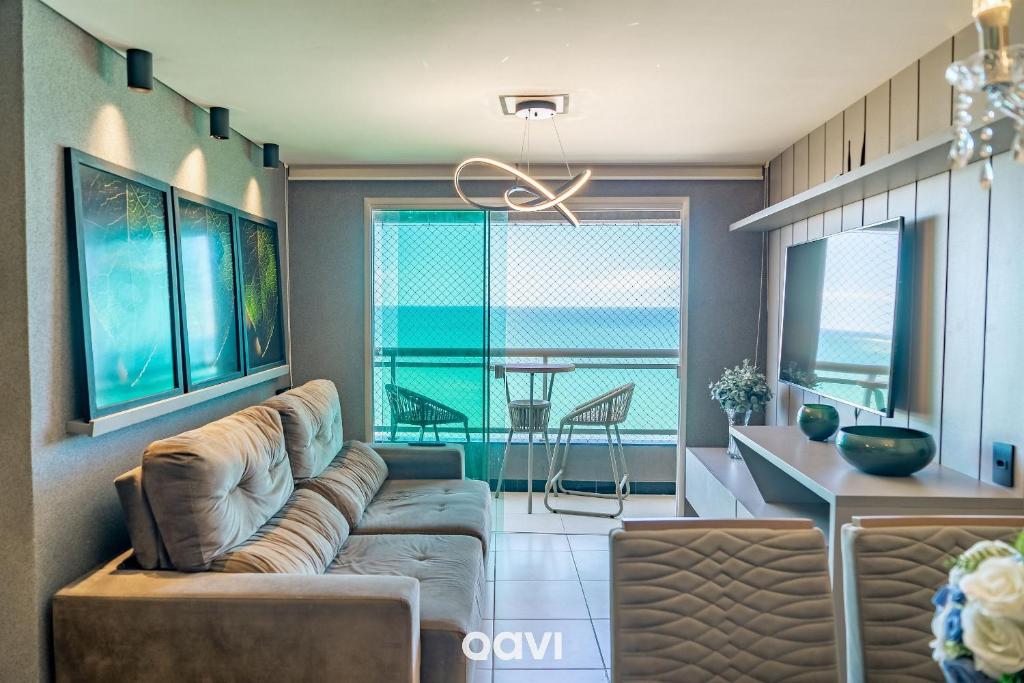 Posezení v ubytování Ap Vista Mar no Duna Barcane by QAVI